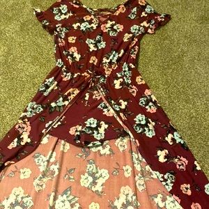 Romper/jumpsuit with skirt